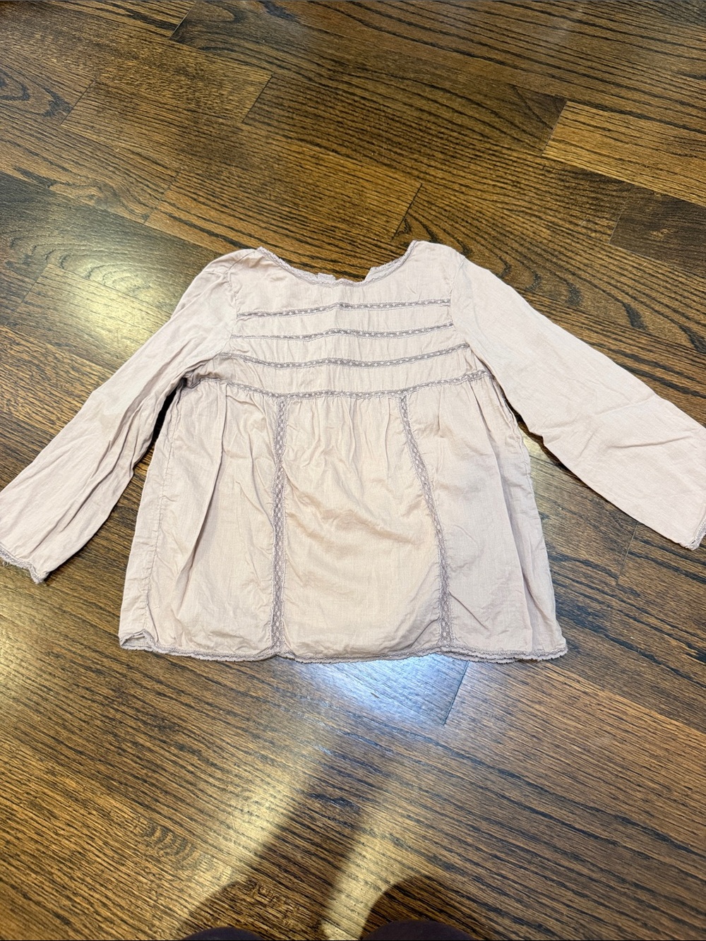 Girls' Brown Long-Sleeve Peasant Bonpoint Top